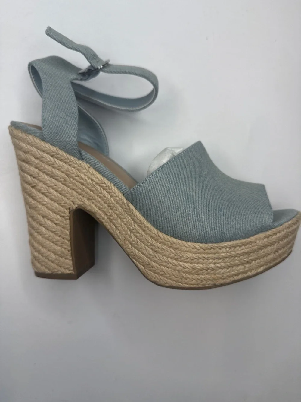 Sun + Stone Women's Fey Espadrille Platform Sandals Light Denim